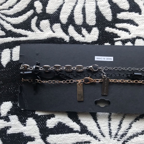NWT Steve Madden Womens 3PC Chain Choker Set - Picture 5 of 5